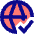 Globe Website Check Icon from Sharp Pop Set