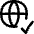 Globe Website Check Icon from Flex Line Set