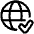 Globe Website Check Icon from Plump Line Set