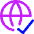 Globe Website Check Icon from Core Neon Set