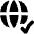 Globe Website Check Icon from Flex Solid Set