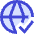 Globe Website Check Icon from Sharp Duo Set