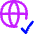 Globe Website Check Icon from Flex Neon Set