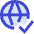 Globe Website Check Icon from Sharp Duo Set