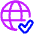 Globe Website Check Icon from Plump Neon Set