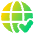 Globe Website Check Icon from Plump Gradient Set