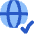 Globe Website Check Icon from Flex Flat Set