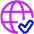 Globe Website Check Icon from Plump Neon Set