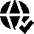 Globe Website Check Icon from Sharp Solid Set