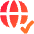 Globe Website Check Icon from Flex Gradient Set
