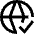 Globe Website Check Icon from Sharp Line Set