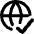 Globe Website Check Icon from Core Remix Set