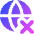 Globe Website Cross Icon from Core Gradient Set