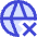 Globe Website Cross Icon from Sharp Duo Set
