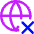 Globe Website Cross Icon from Core Neon Set