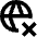 Globe Website Cross Icon from Sharp Remix Set