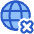 Globe Website Cross Icon from Plump Duo Set