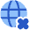 Globe Website Cross Icon from Plump Flat Set