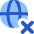 Globe Website Cross Icon from Flex Flat Set