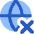 Globe Website Cross Icon from Core Flat Set