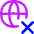 Globe Website Cross Icon from Flex Neon Set