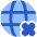 Globe Website Cross Icon from Plump Flat Set