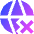 Globe Website Cross Icon from Sharp Gradient Set