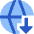 Globe Website Download Icon from Sharp Flat Set