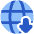 Globe Website Download Icon from Plump Flat Set