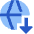 Globe Website Download Icon from Sharp Flat Set