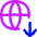 Globe Website Download Icon from Flex Neon Set