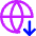Globe Website Download Icon from Core Neon Set