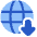 Globe Website Download Icon from Plump Flat Set