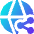Globe Website Share Icon from Sharp Gradient Set