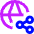 Globe Website Share Icon from Sharp Neon Set