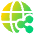 Globe Website Share Icon from Plump Gradient Set