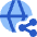 Globe Website Share Icon from Sharp Flat Set