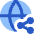 Globe Website Share Icon from Core Flat Set