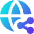 Globe Website Share Icon from Core Gradient Set