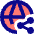Globe Website Share Icon from Sharp Pop Set