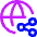 Globe Website Share Icon from Core Neon Set