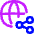 Globe Website Share Icon from Flex Neon Set