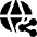 Globe Website Share Icon from Sharp Solid Set