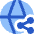 Globe Website Share Icon from Sharp Flat Set