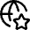 Globe Website Star Icon from Core Line Set