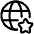Globe Website Star Icon from Plump Line Set