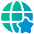 Globe Website Star Icon from Plump Gradient Set
