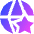 Globe Website Star Icon from Sharp Gradient Set