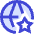 Globe Website Star Icon from Sharp Duo Set