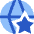 Globe Website Star Icon from Sharp Flat Set